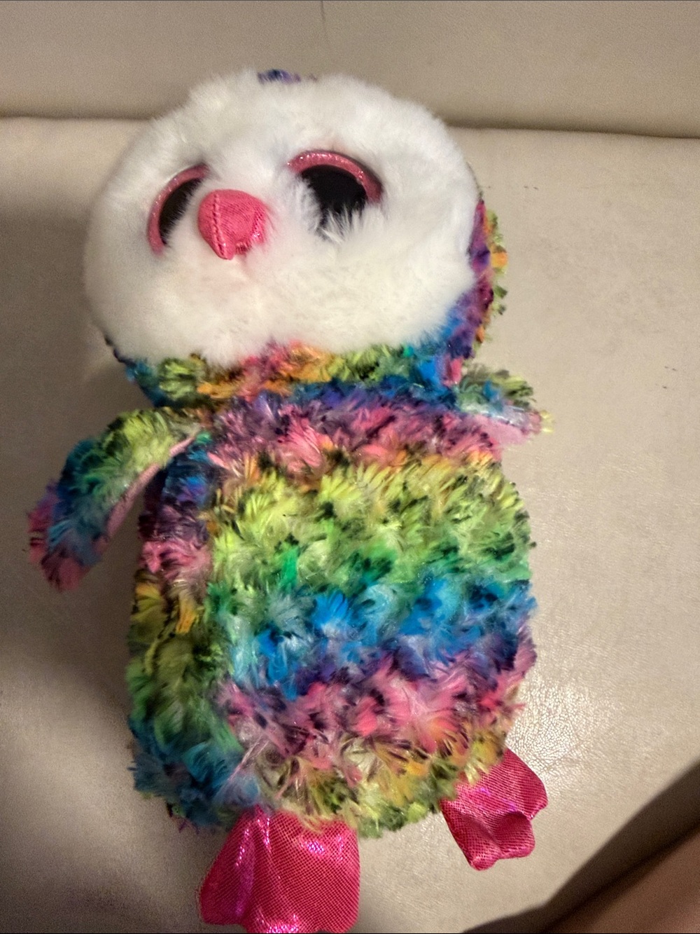 TY Plush Rainbow Owl - Owen - Picture 1 of 2